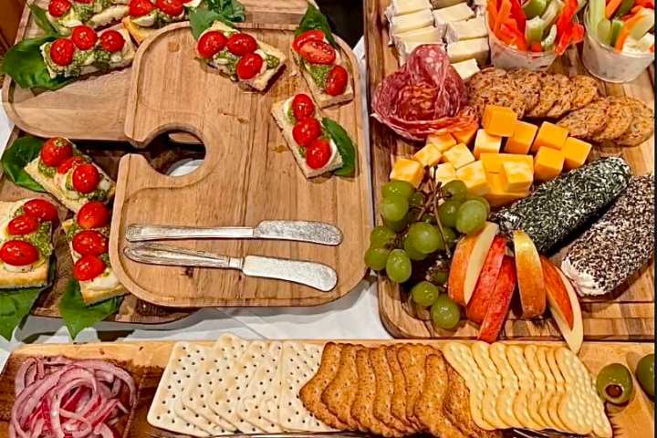 a bunch of food on a table