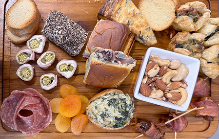 untitled-1 a bunch of food sitting on top of a wooden table