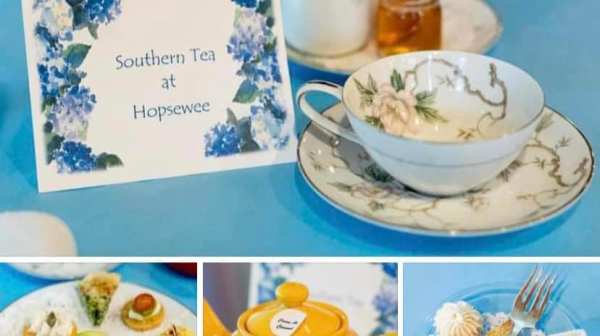 a table topped with plates of food on a plate