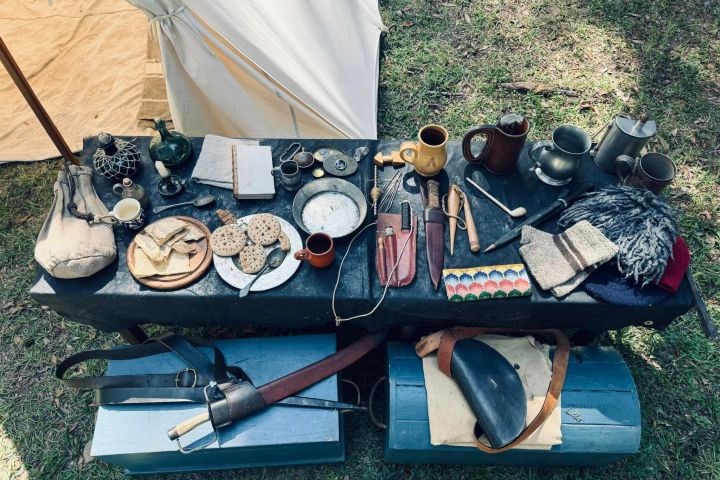 a group of items on a table